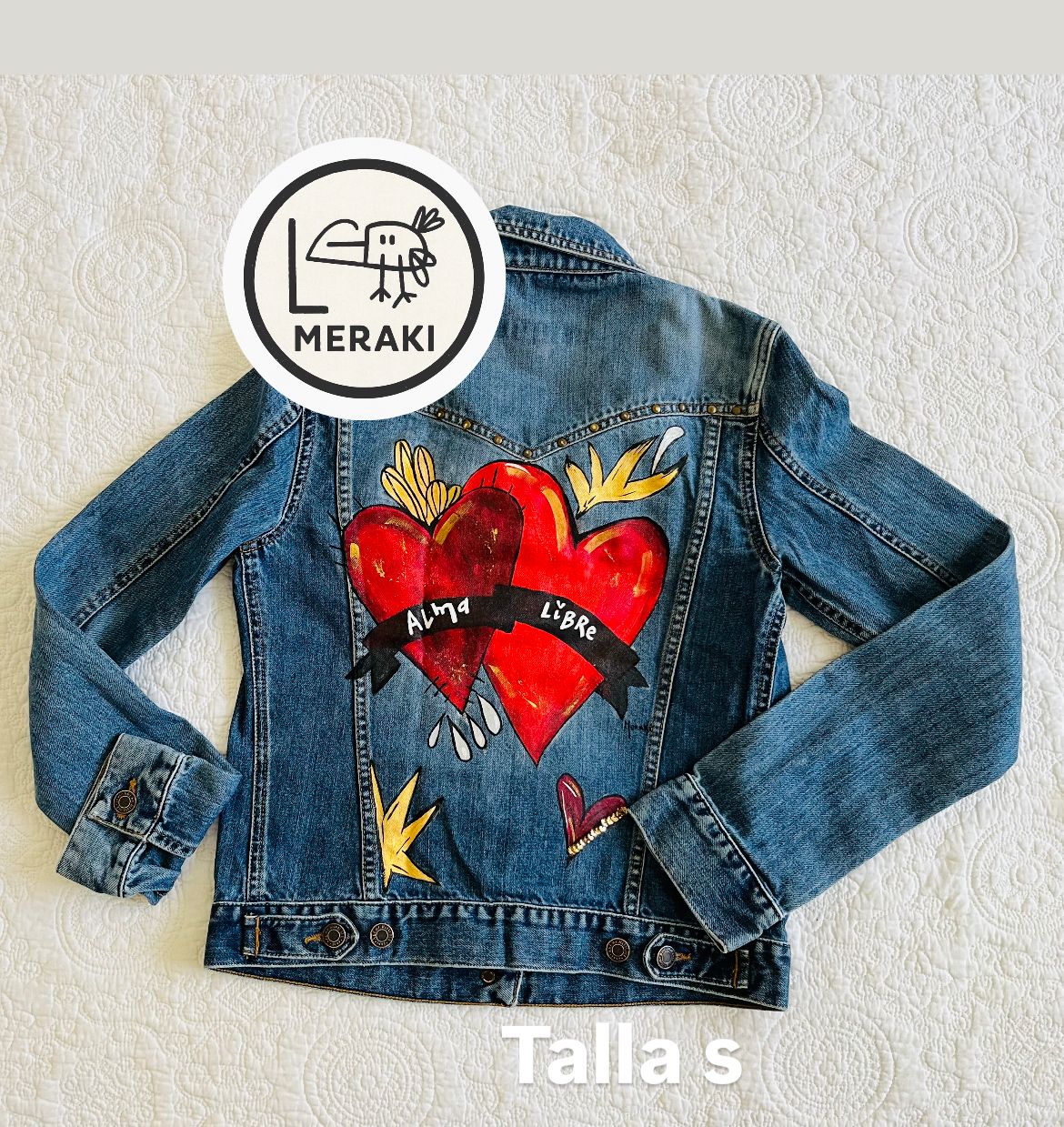 Meraki- Chaqueta pintada a mano