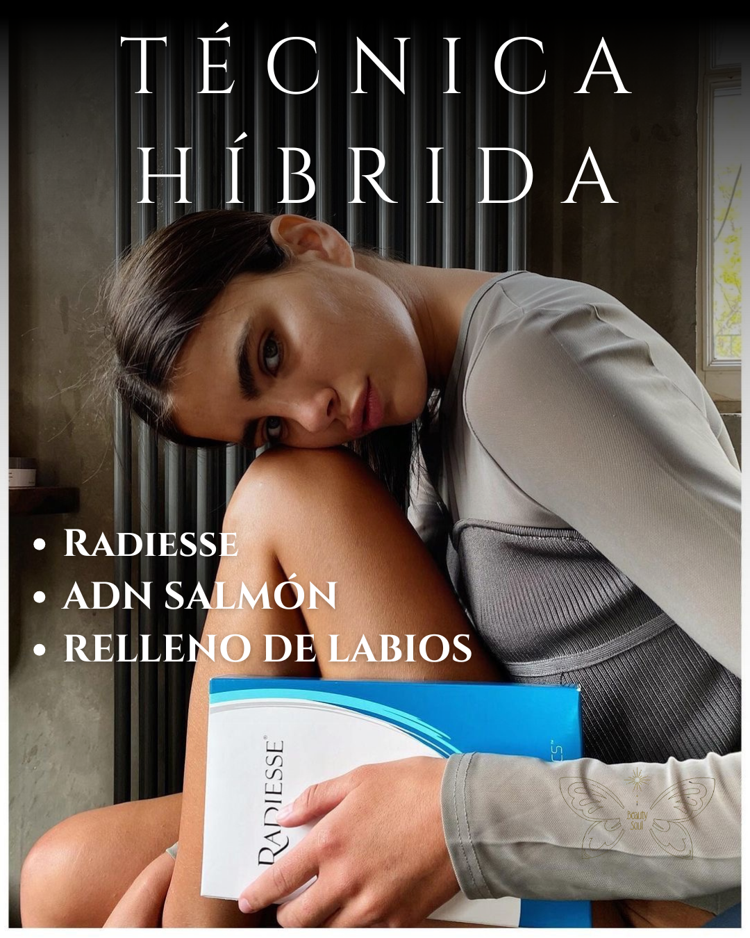 Técnica Híbrida (Radiesse+ ADN de Salmón + relleno de labios con AH)