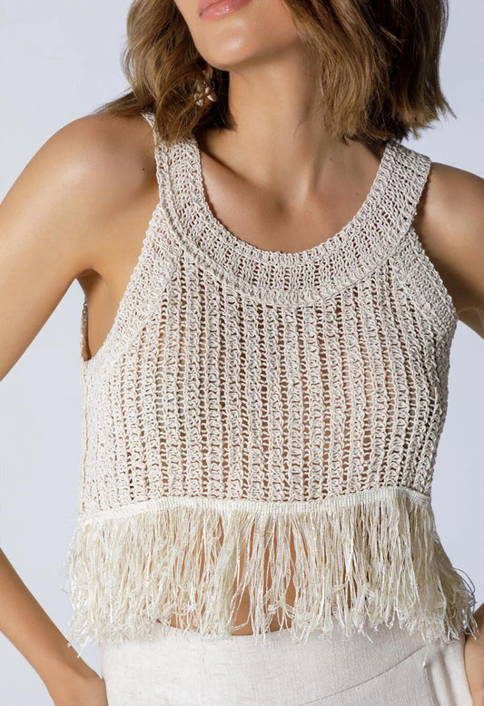 op Tejido Estilo Bohemio con Flecos – Frescura y Estilo Artesanal