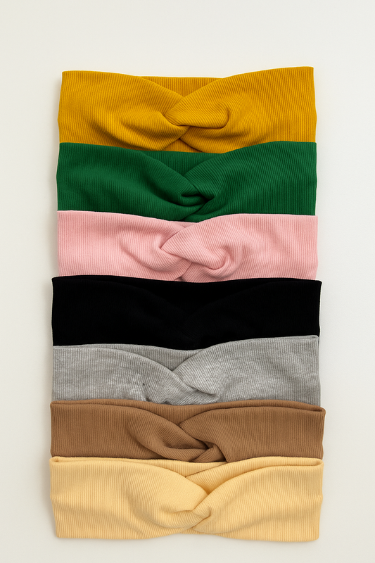 Binchas Tejidas con Nudo – Estilo & Comodidad en Cada Color