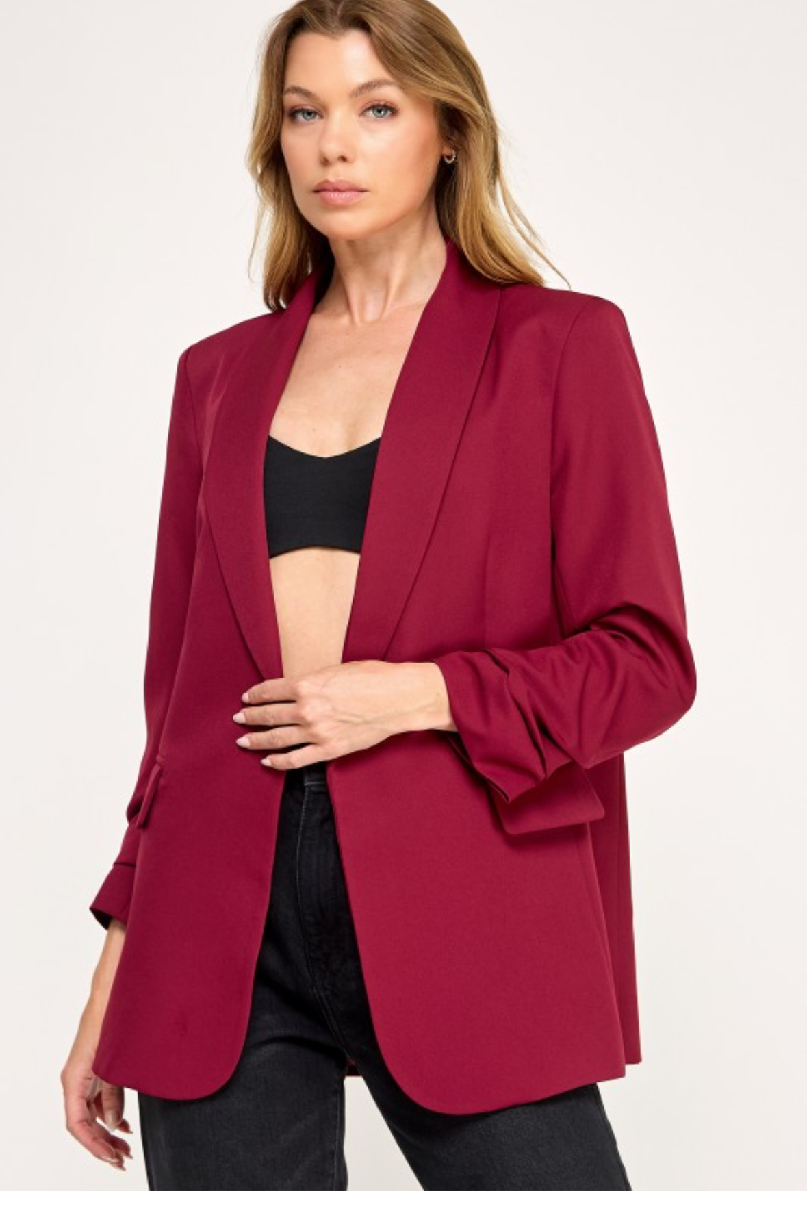 BLAZER FORMAL BLANCO / VINO