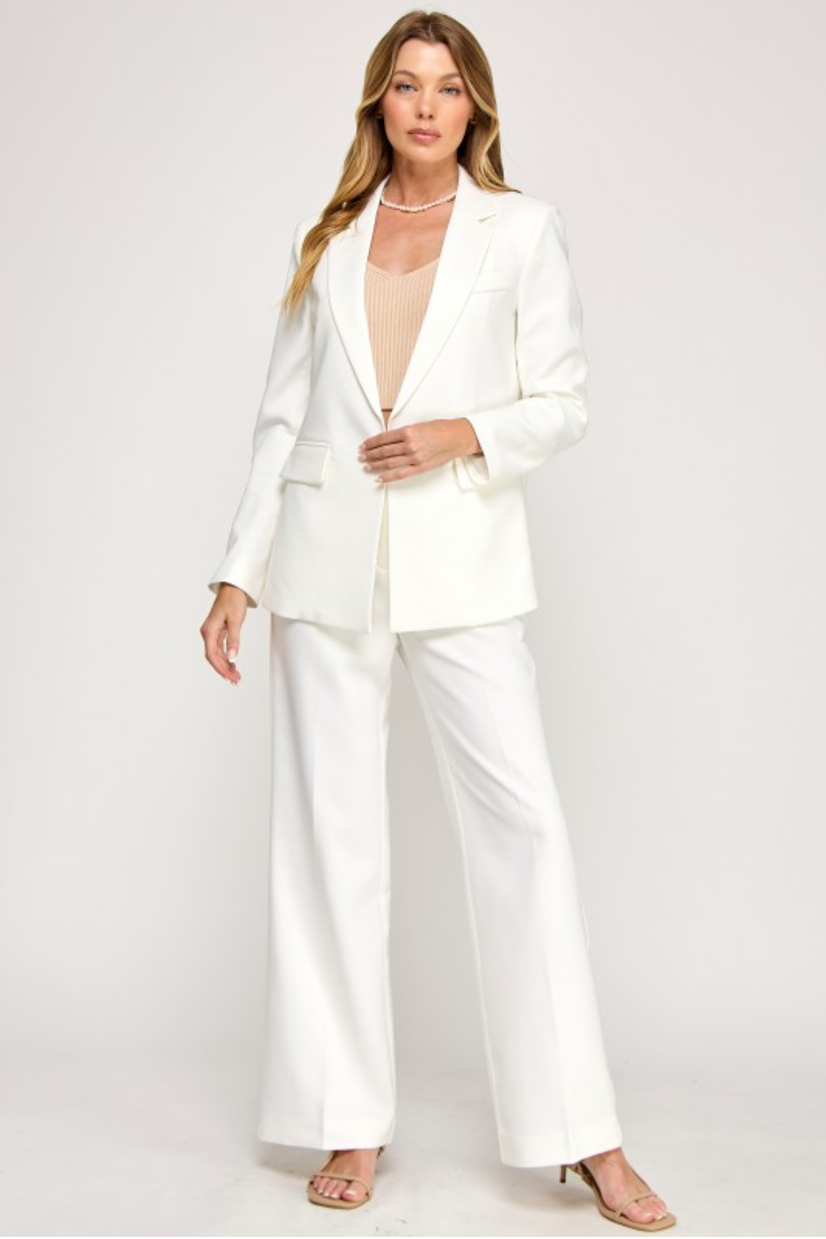 BLAZER FORMAL BLANCO / VINO