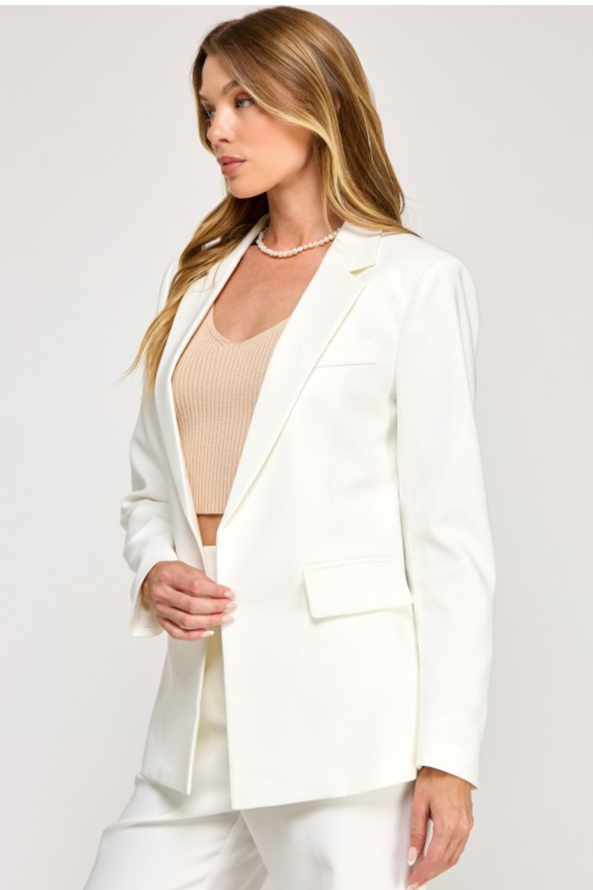 BLAZER FORMAL BLANCO / VINO